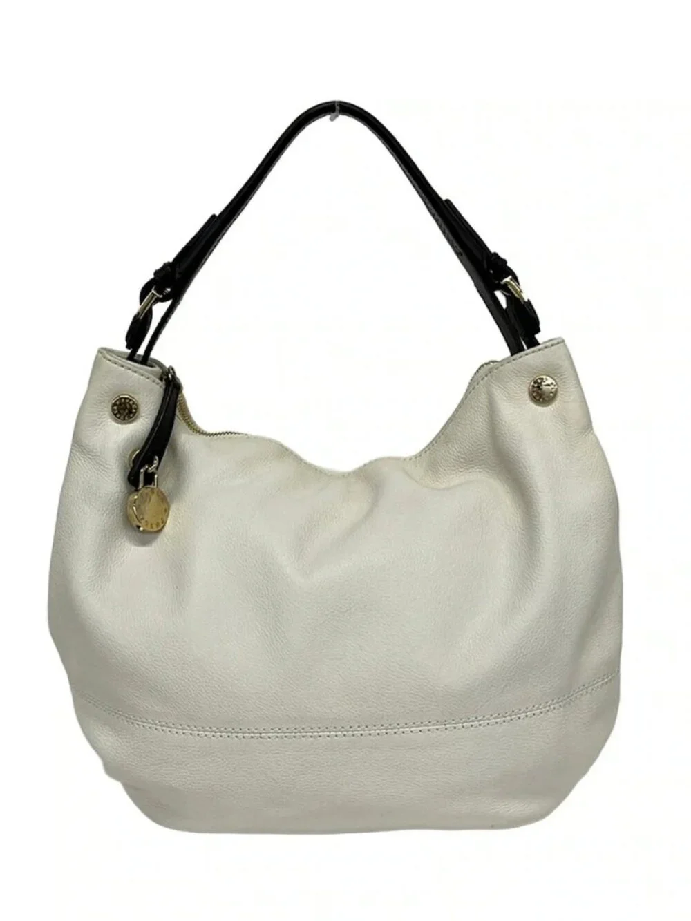 FURLA Montmartre White Dark Brown Leather Handbag